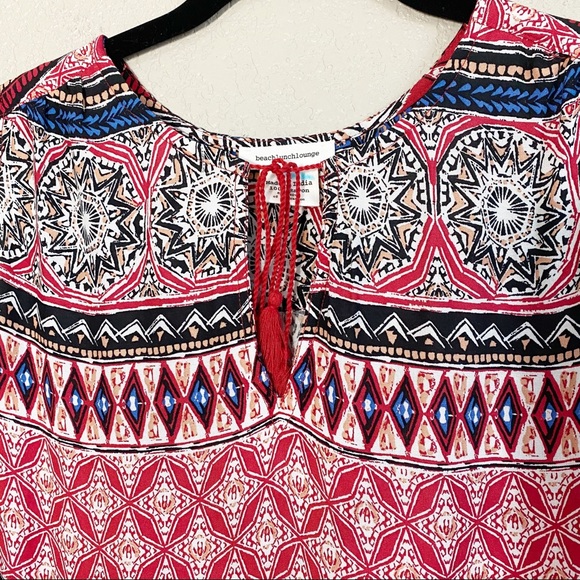 Beach Lunch Lounge Boho Tassel Tie Dress Sleeveless NEW NWT Medium - Picture 2 of 5